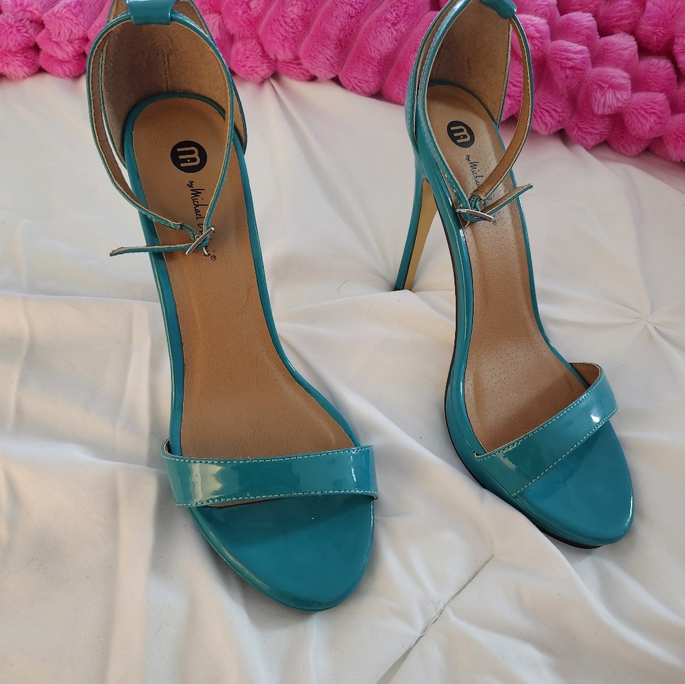 Teal Stiletto High Heels